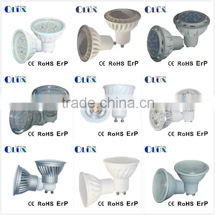 2016 high quality China supplier aluminum housing 2700K milky pc cover home use 7W GU10 led spotlight