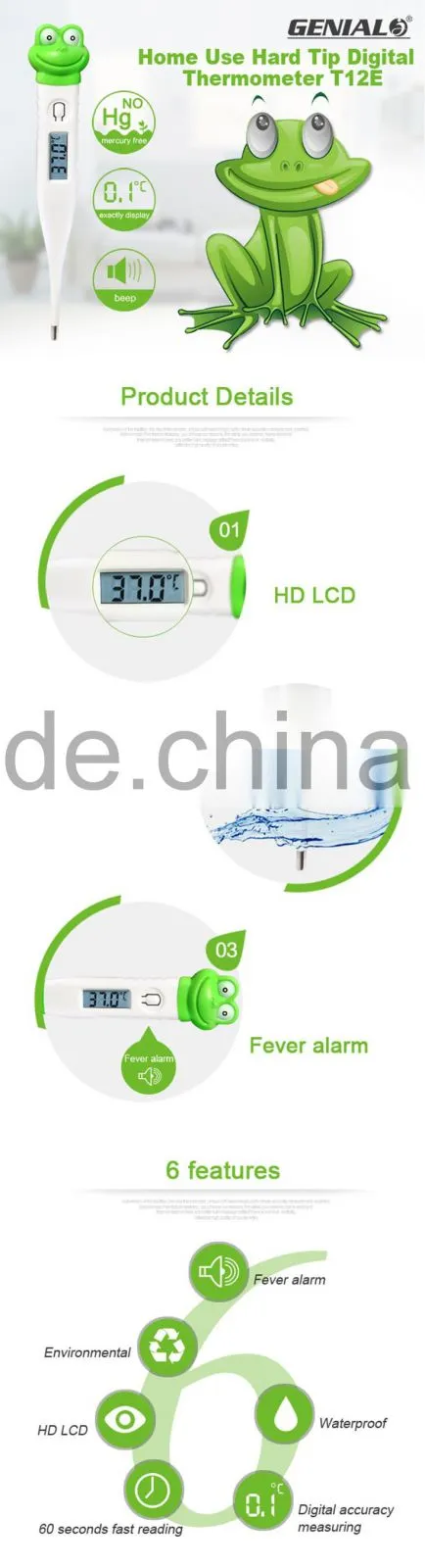 LCD Digital Clinical Thermometer For Baby