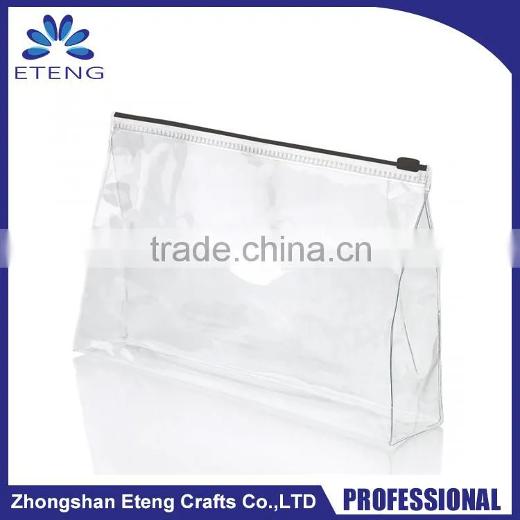 2016 New promotion custom dimensions clear plastic cosmetic bag,transparent pvc cosmetic pouch