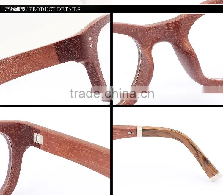 2015 Fashionable Wood Frame Glasses Wholesale in China Factory FW941