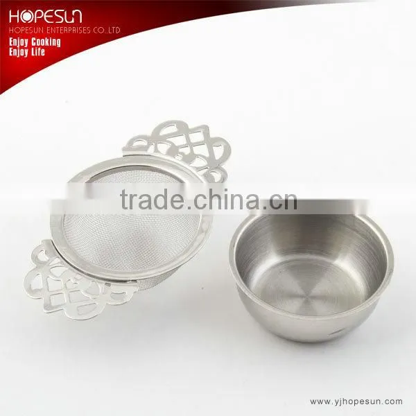 High quality S/S18/8 tea accessories with saucer