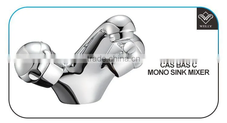 USA Style Dual Handle Brass Basin Water Taps