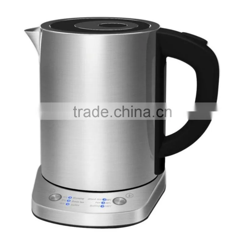 New Design Multifunction Electric Transparent Glass Kettle With Control Panel