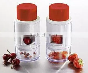 2016 new style cherry pitter/corer and strawberry slicer/cutter machine