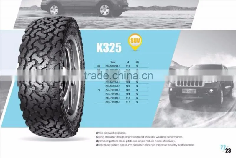 wholesale cheap LT265/65R17 radial tyre K325