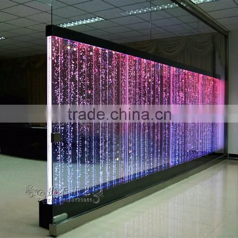 LED acrylic bubble wall bubbling water fountain seagrass wall decoration