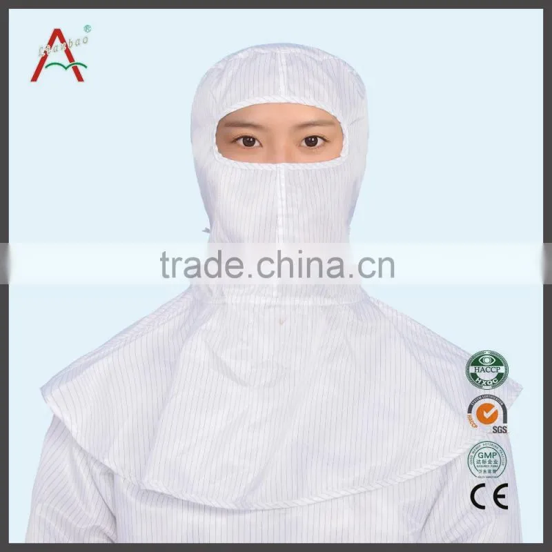 100% polyester white anti-static cleanroom cap