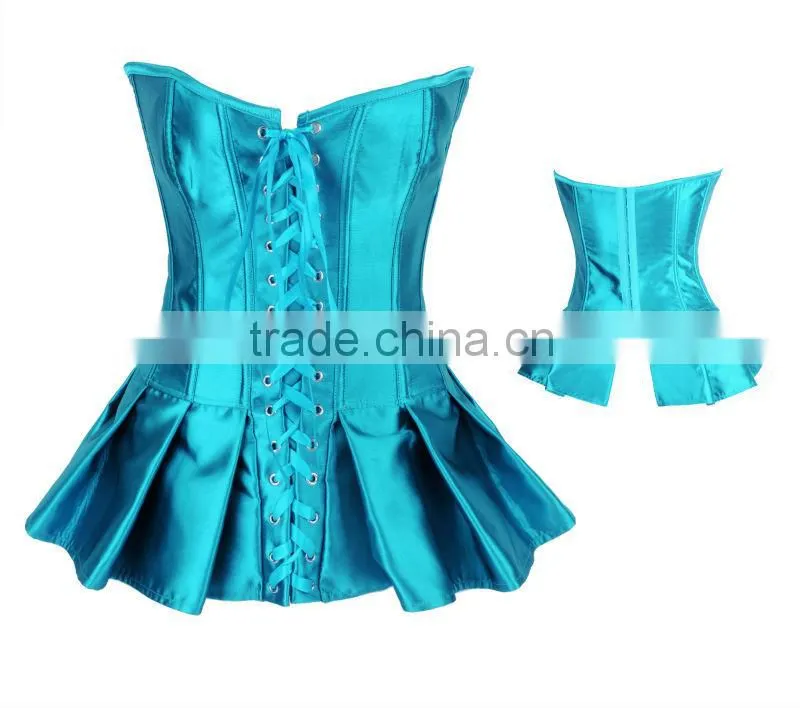 www.sex.com womens fashion sexy ruched Petticoat Gothic Retro Punk corset Bodice with tie bowknot