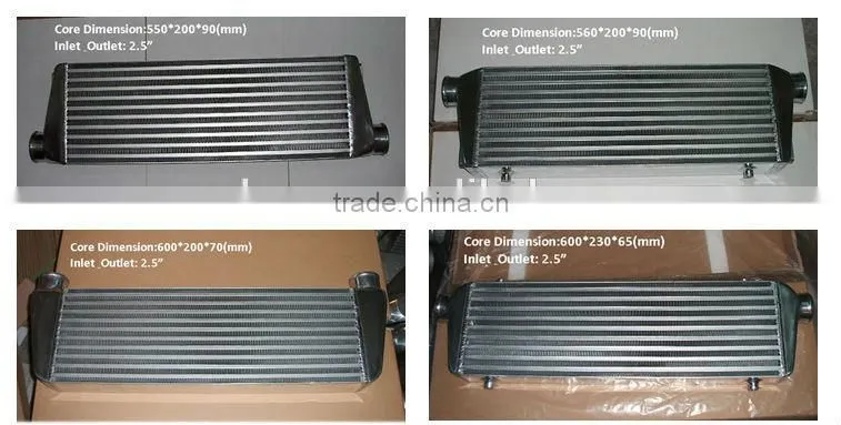 550*255*50 core hign performance aluminum front mount universal Intercooler