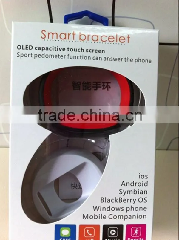 2015 Hot Sale Smart Design OLED Bluetooth 4.0 Bracelet Watch with Call ID Display/Answer L12S