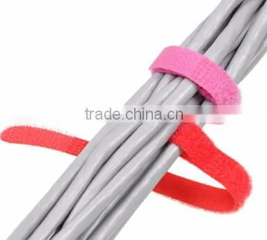 Adjustable colors back to back Hook and loop straps cable tie