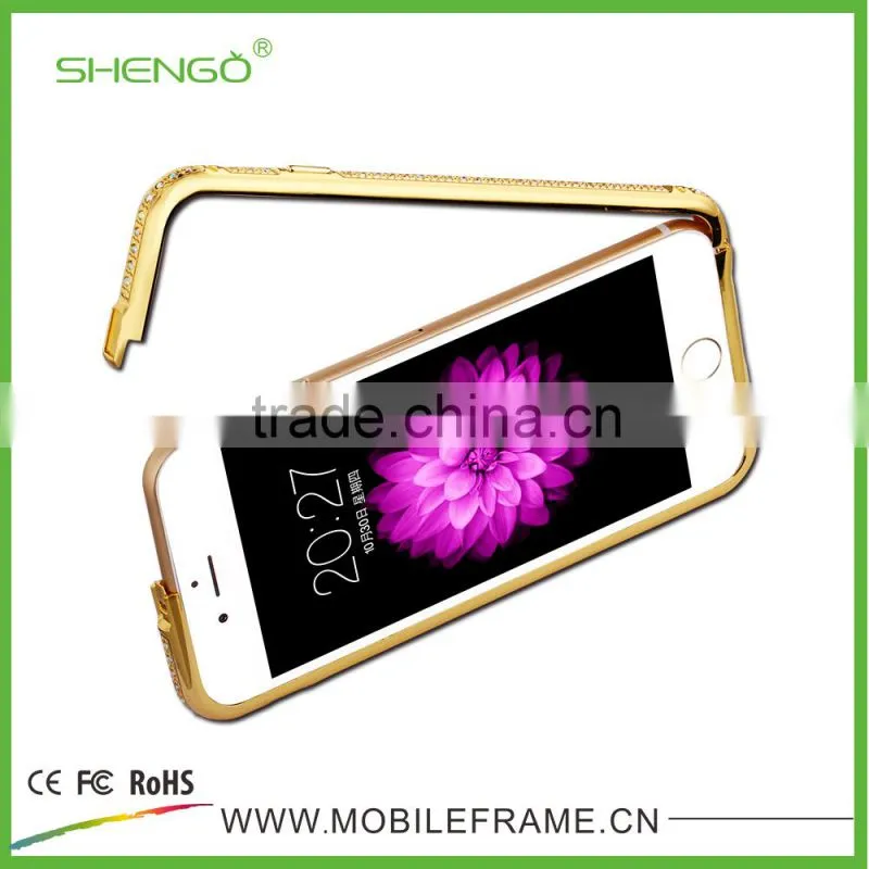 Diamond Metal Bumper Buckle Case for iPhone 6 Plus