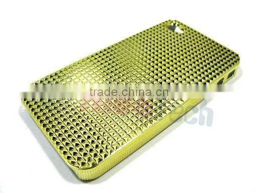 case for apple iphone4 4g, Plastic Crystal Case Diamond Metal Color for iphone4,for iphone 4 accessories