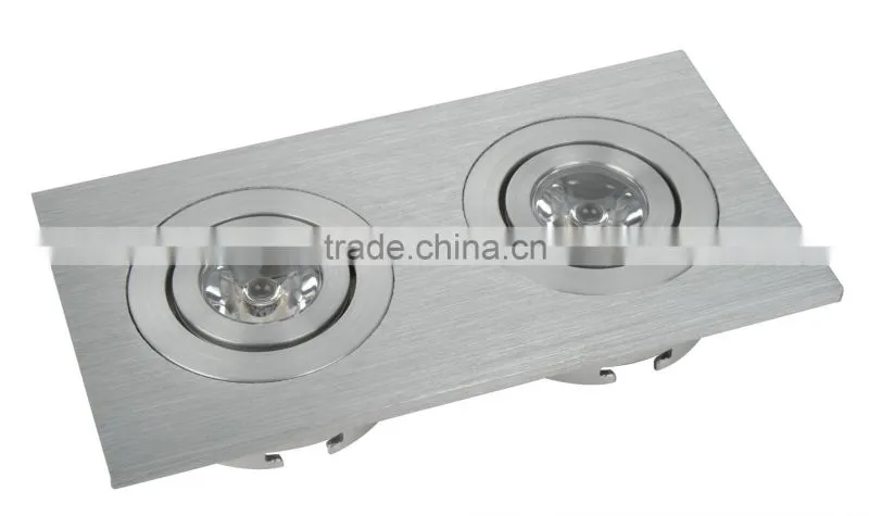 6W Aluminnum Square LED Recessed downlight