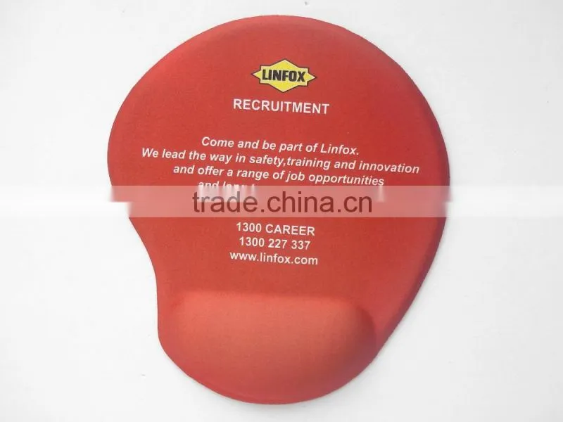 Best Promotional OEM Custom Design Printing Neoprene Mouse Pad Wrist Band Mouse Pad