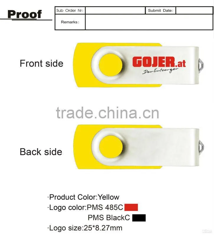 Best selle usb drive Business gift Swivel usb memory Plastic usb memory sticks