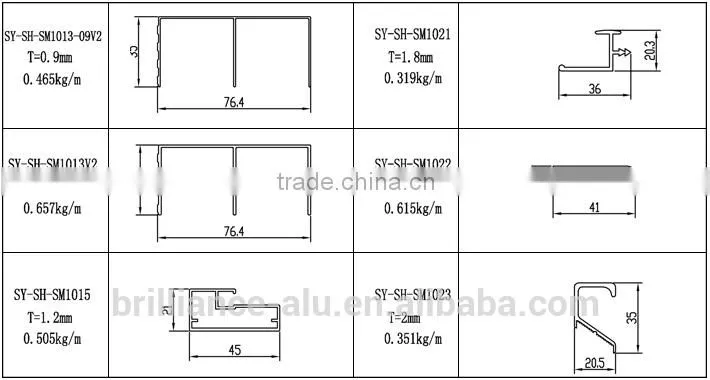Customized 6063-T5 Cabinet Aluminum Extrusion