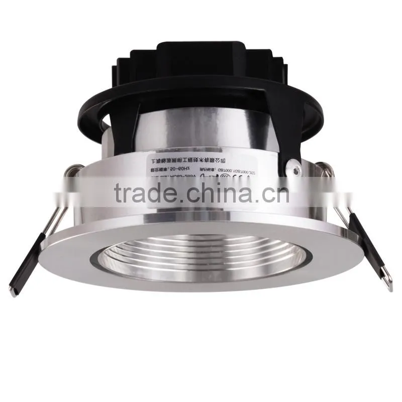 Super Bright 450lm 5W 360 degree rotatable Hole size 90~95mm silver led spot light