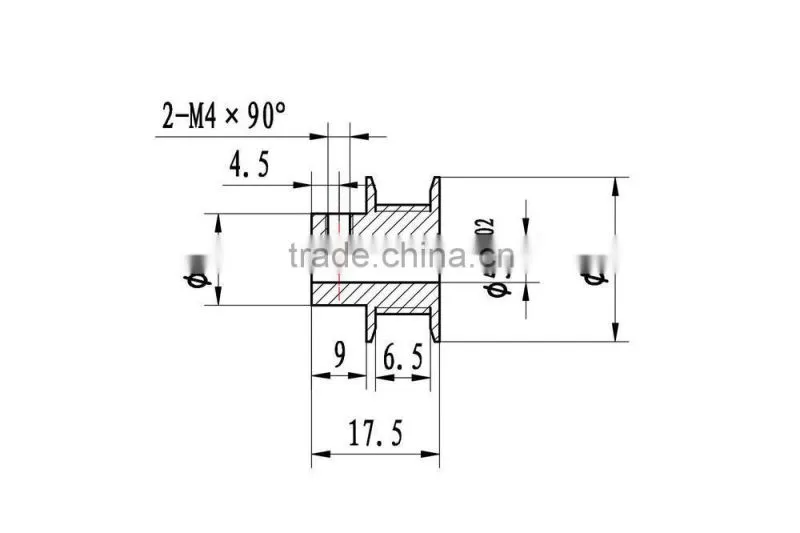GT2 Timing Pulley, 5mm Bore, 36 Teeth, for 6mm belt