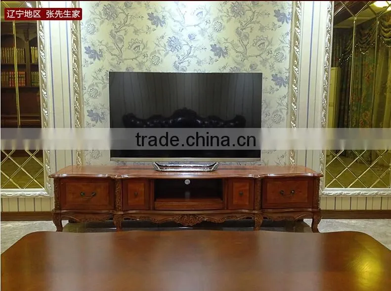 Vintage style wooden flooring TV stand cabinet for storage T-216