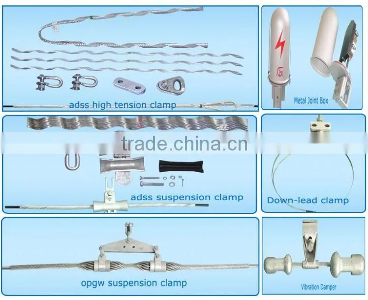 no stress concentration Suspension clamp for adss cable