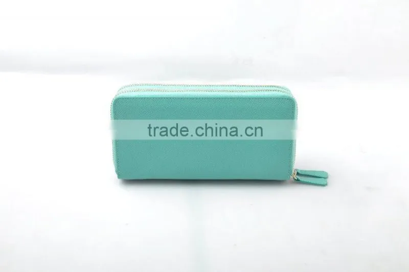TOPRANK travel document wallet anti rfid, Double zipper travel rfid wallet bag, credit card wallet green