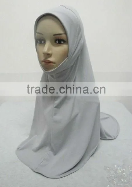 H178 latest lycra plain muslim hijab