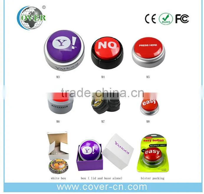 easy button with custom message/custom sound button for gift/custom recordable easy button