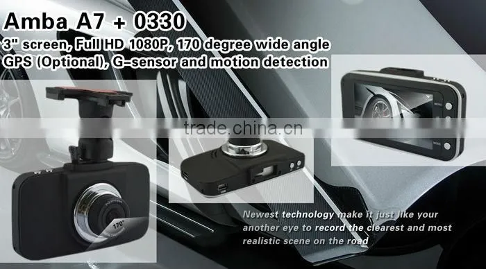 Full HD Amberalla 7 5M 1080P loop recording vehicle black box car camera