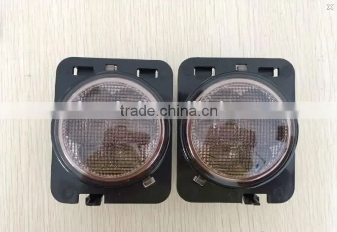 Amber color led side marker fender flares lights for jeep wrangler turn signal light
