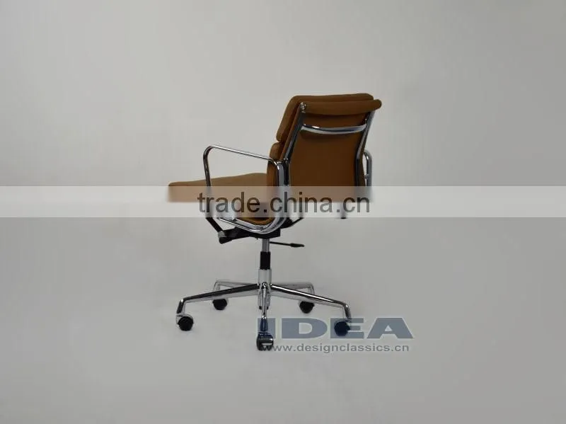 Replica Charles Soft Pad Office Chair- Light Brown Color Genuine Leather