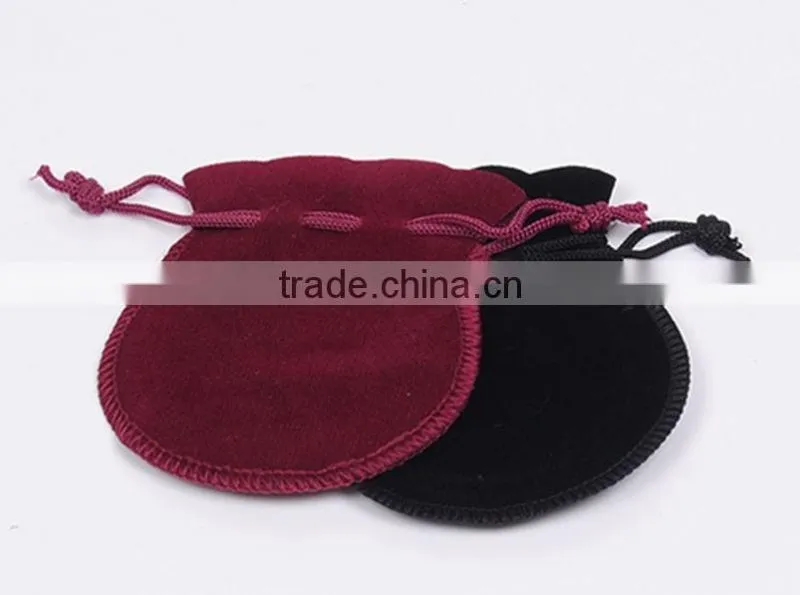 Promotion small custom velvet fabric drawstring jewelry bags made in china