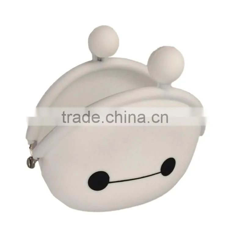 2015 hot baymax silicone shoulder bag with silicone chain