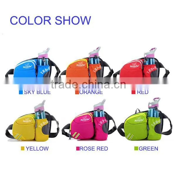 Nylon sports water bottle waist bag