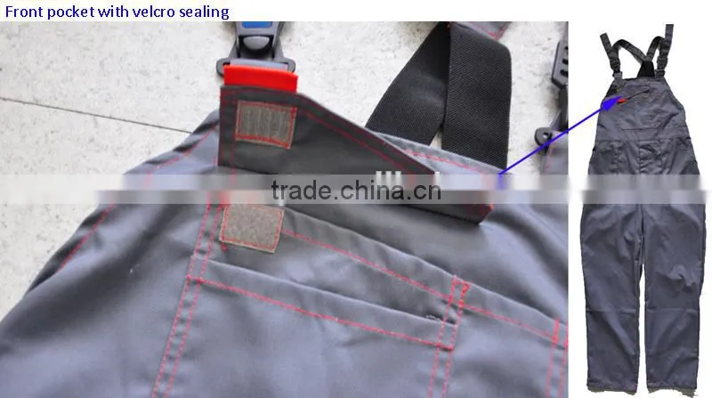 2014 Wholesale New High Quality Fashion Long Sleeves with Bib Pants European Labour Working Workwear