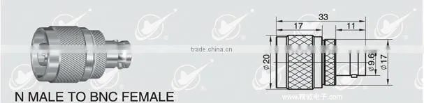 N male to BNC female connector