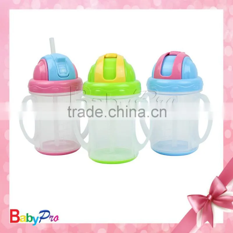 hot sell on China market baby item high quality cute form different color baby training cup baby cup with straw baby cups