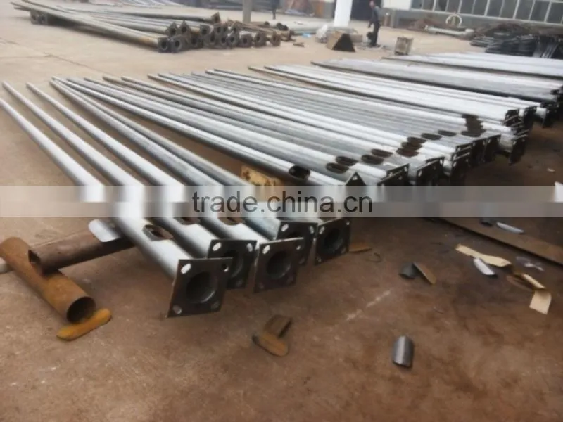 8m galvanized steel street lighting poles