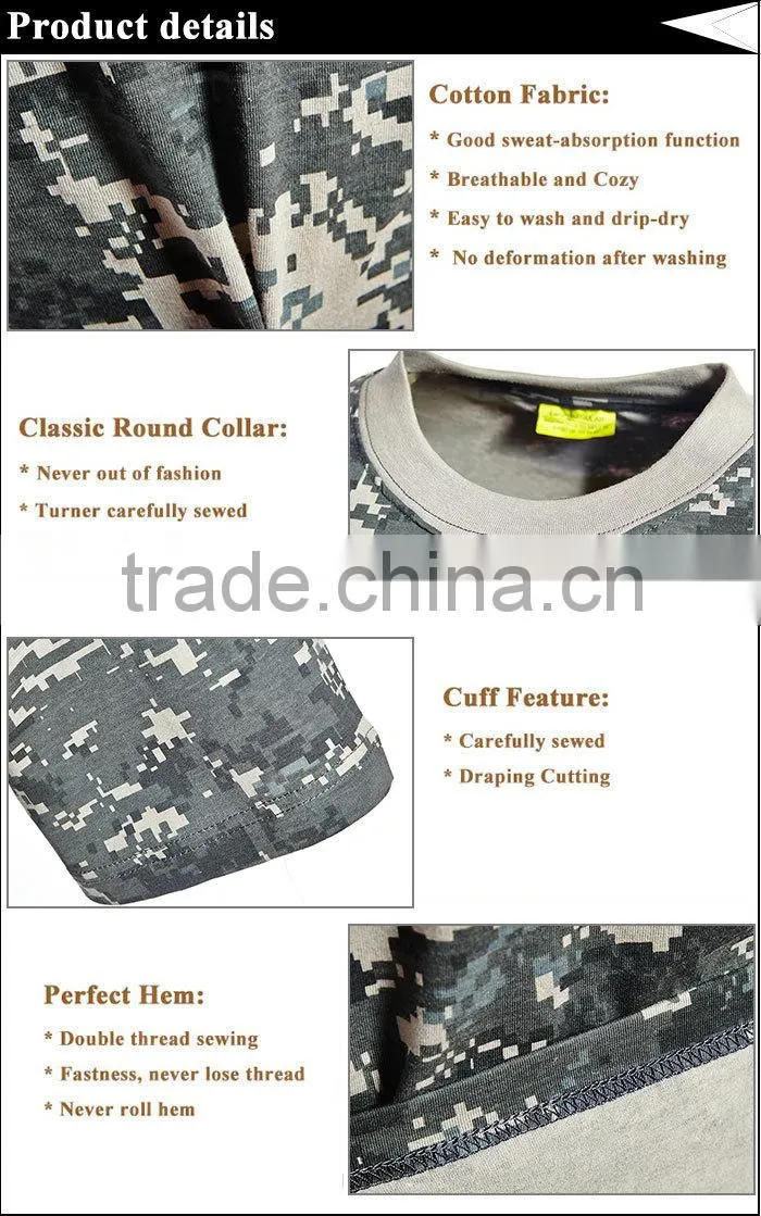 army military camouflage t shirt for men