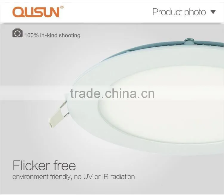 Round/Square Recessed ultra thin 12W led panel light round