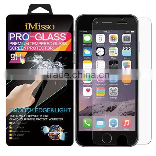 High quality 0.3mm 9H hardness Tempered Glass Screen Protectors for Mobile Phone iPhone 6 and Tablet iPad