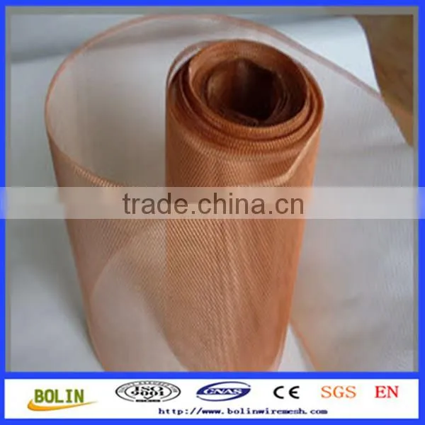 Alibaba China 150 micron fine copper filter mesh / copper weave wire mesh tape