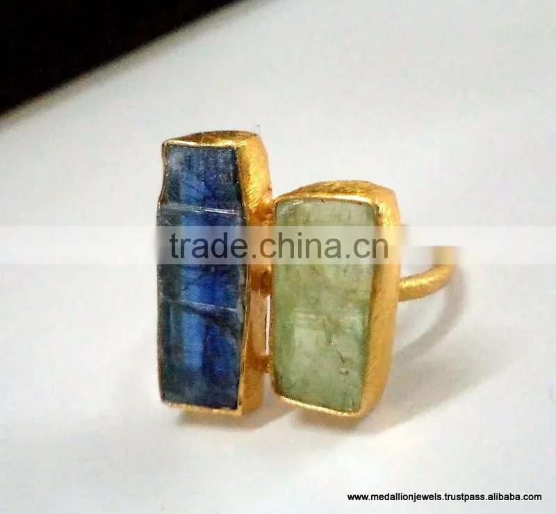 Vermeil Natural Rainbow Moonstone Gemstones Bangles, Gold Plated Matt Finish Bangles, Gold Polished Sterling Silver Bangles