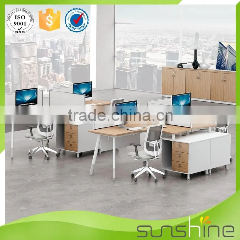 China office desk for 2 people MFC desktop partition workstation with MFC modesty