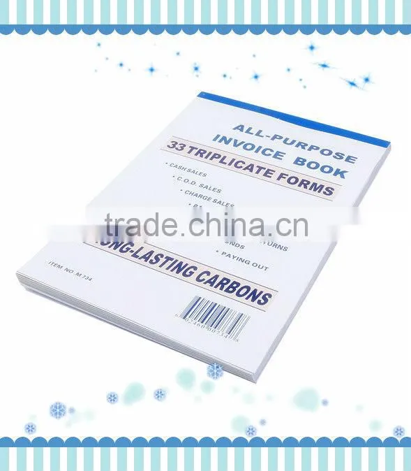 NCR high quality triplicate custom invoice book