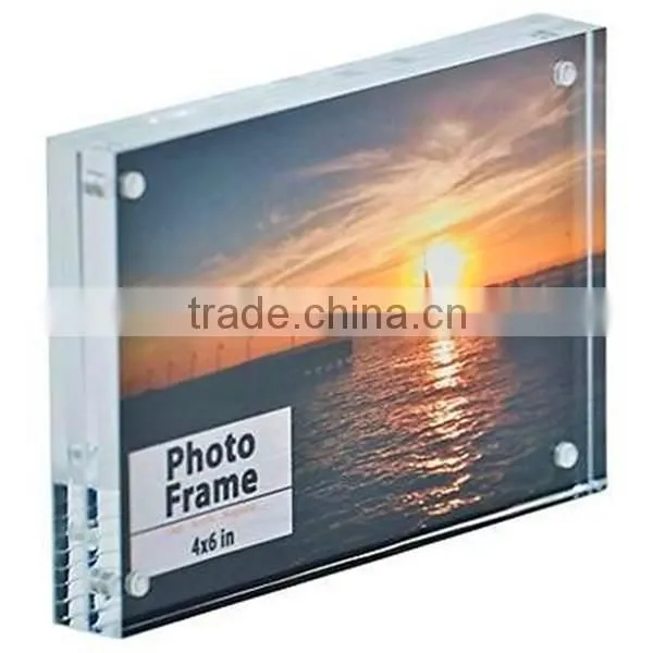 Custom clear acrylic block photo frame