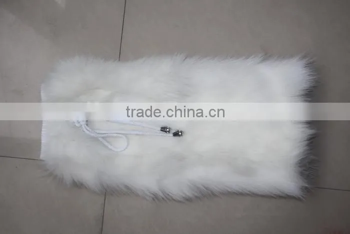 Deluxe Style Pretty Ladies Fox Fur Leg Warmes High Knee Fur Socks Fur Boots Warmers