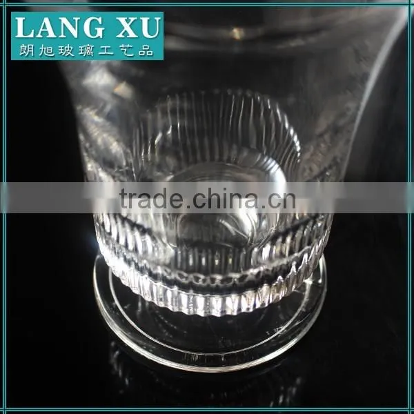 Factory direct machine pressed clear drinking glasses with base