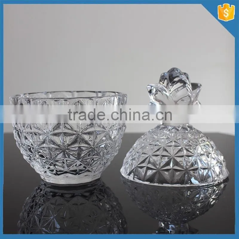 Christmas Gift pineapple shaped glass crystal candle jar