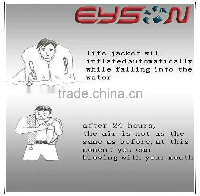 CE approved manual neck inflatable lifejacket swim vest 150N